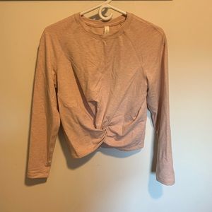 Pink lululemon cropped sweater